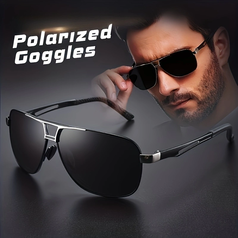 Sunglasses Aviator Polarized - Kacamata Hitam Gradien Fashion untuk Pria