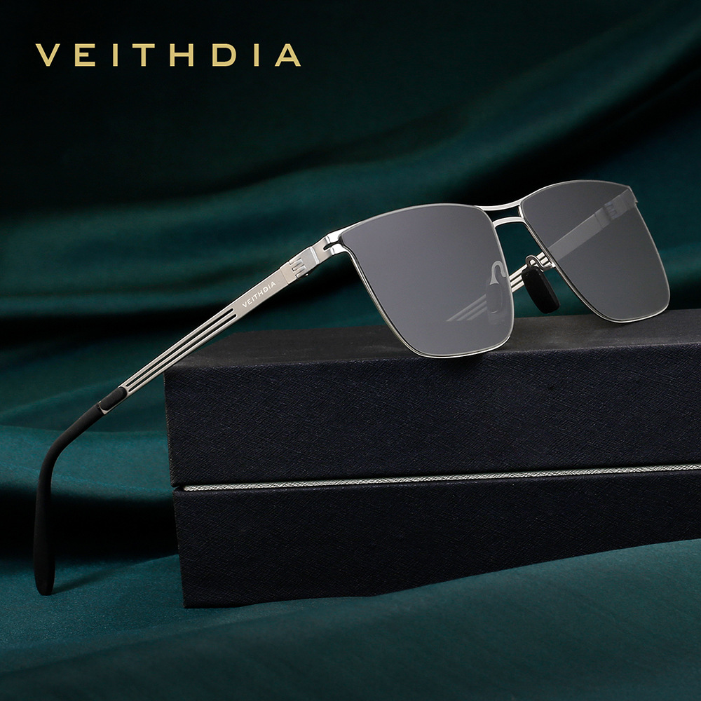Sunglasses Aviator Polarized - VEITHDIA Kacamata Hitam Terpolarisasi Pria Bingkai