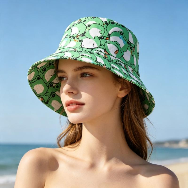 A52E Topi Cetak Katak yang Dap - Packable Hat Nylon ulasan dan harga