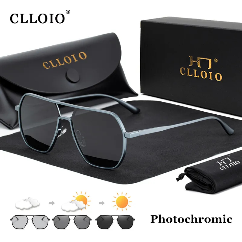 CLLOIO Kacamata Hitam Fotochro - Sunglasses Aviator Polarized ulasan dan harga