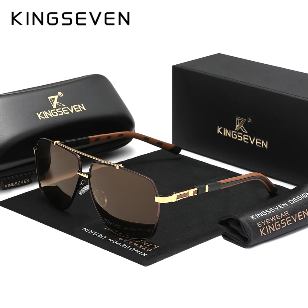 KINGSEVEN Kacamata Hitam Mewah - Sunglasses Aviator Polarized ulasan dan harga